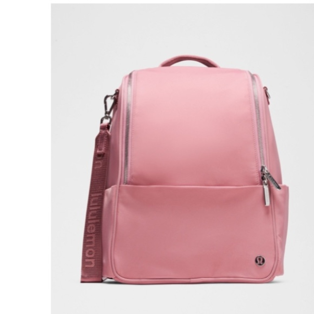 Lululemon City Essentials Pink Backpack with Adjustable Strapsl